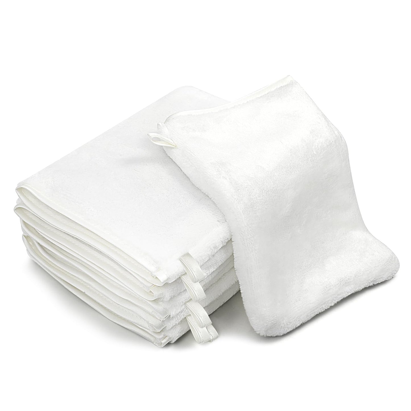 PHOGARY 6 Pack Microfiber Flannel Face Cloths Face Body Wash Cloth, Super Absorbent & Soft Facial Mitts, Reusable Makeup Remover Wash Gloves
