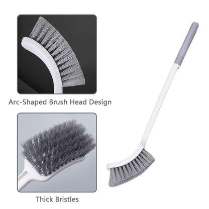 Lizbin Toilet Brush, Bathroom Toilet Bowl Brush, Curved Design Toilet Brush for Deep Cleaning Under Rim, Toilet Cleaner Brush with Long Handle