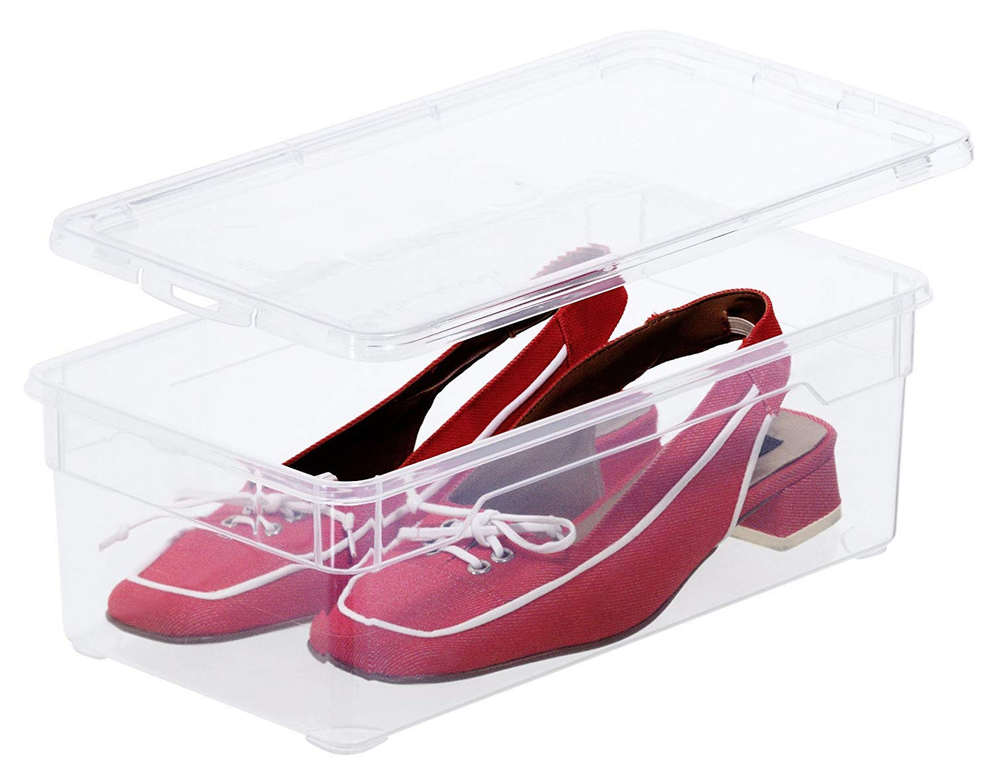 Rotho, Clear, Set of 4 storage boxes 5 l with lid, Plastic (PP) BPA-free, transparent, 4 x 5l (33,0 x 19,0 x 24,0 cm)