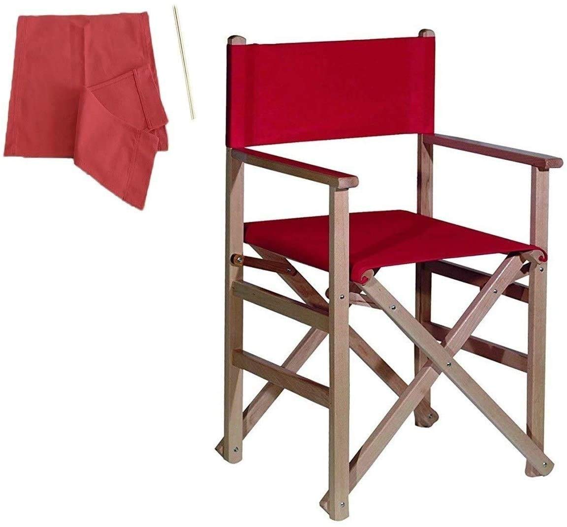 STAY GENT 2 Set Durable Replacement Seat Cover for Directors Chair Red