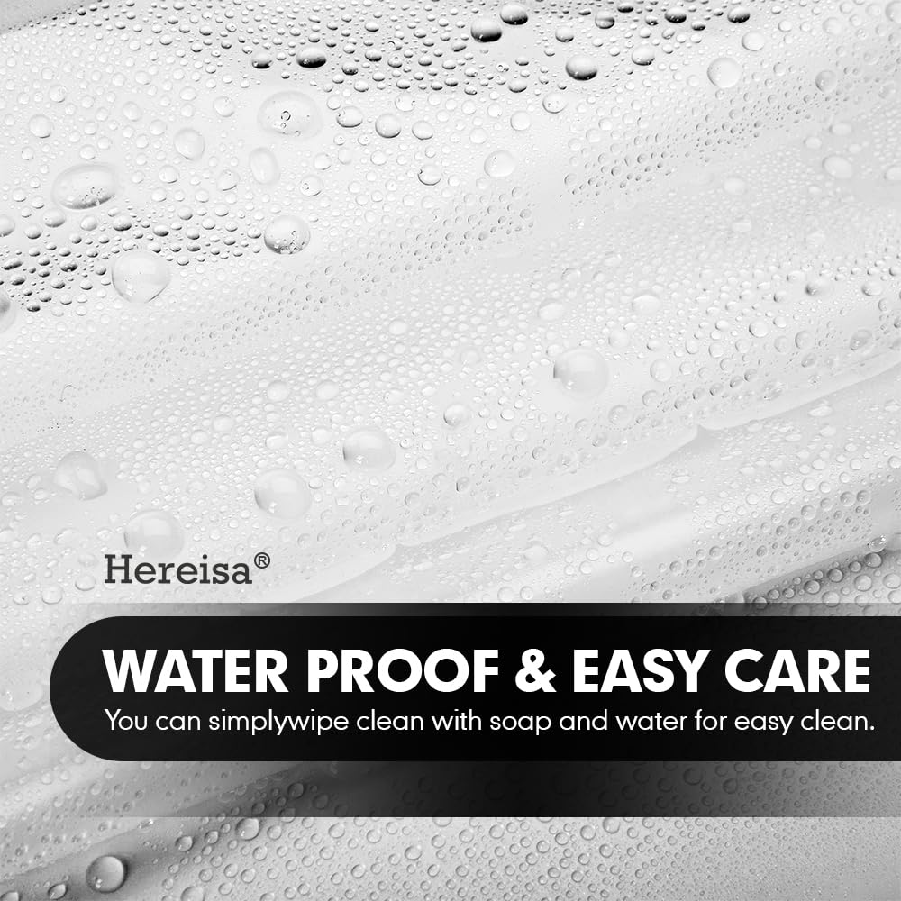 Hereisa [2-Pack Extra Long | 72x80 Inch Clear Plastic Shower Curtain Liners, 3G Lightweight - Crystal Transparency