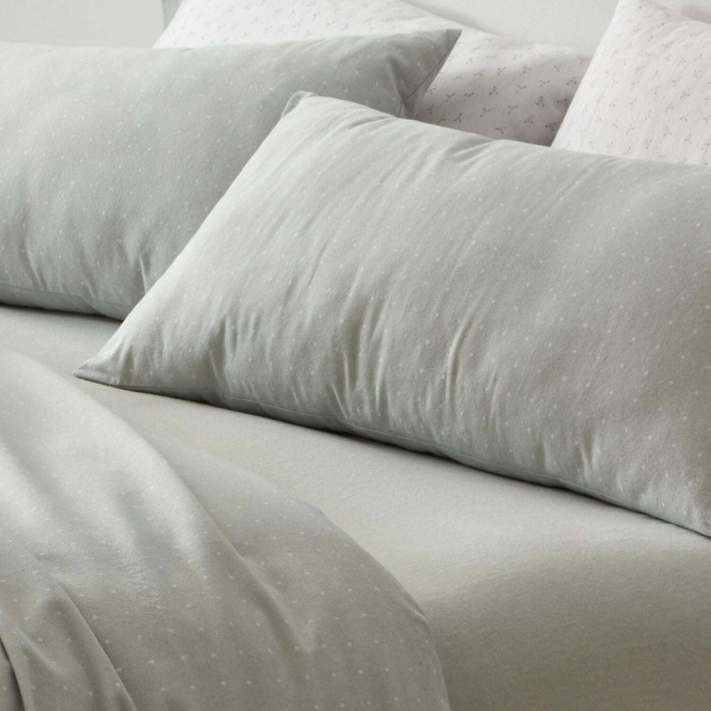 Burrito Blanco | Cotton Flannel Sheets | Bed 105 cm Design 577 | Laurel Color (105x190/200 cm.)