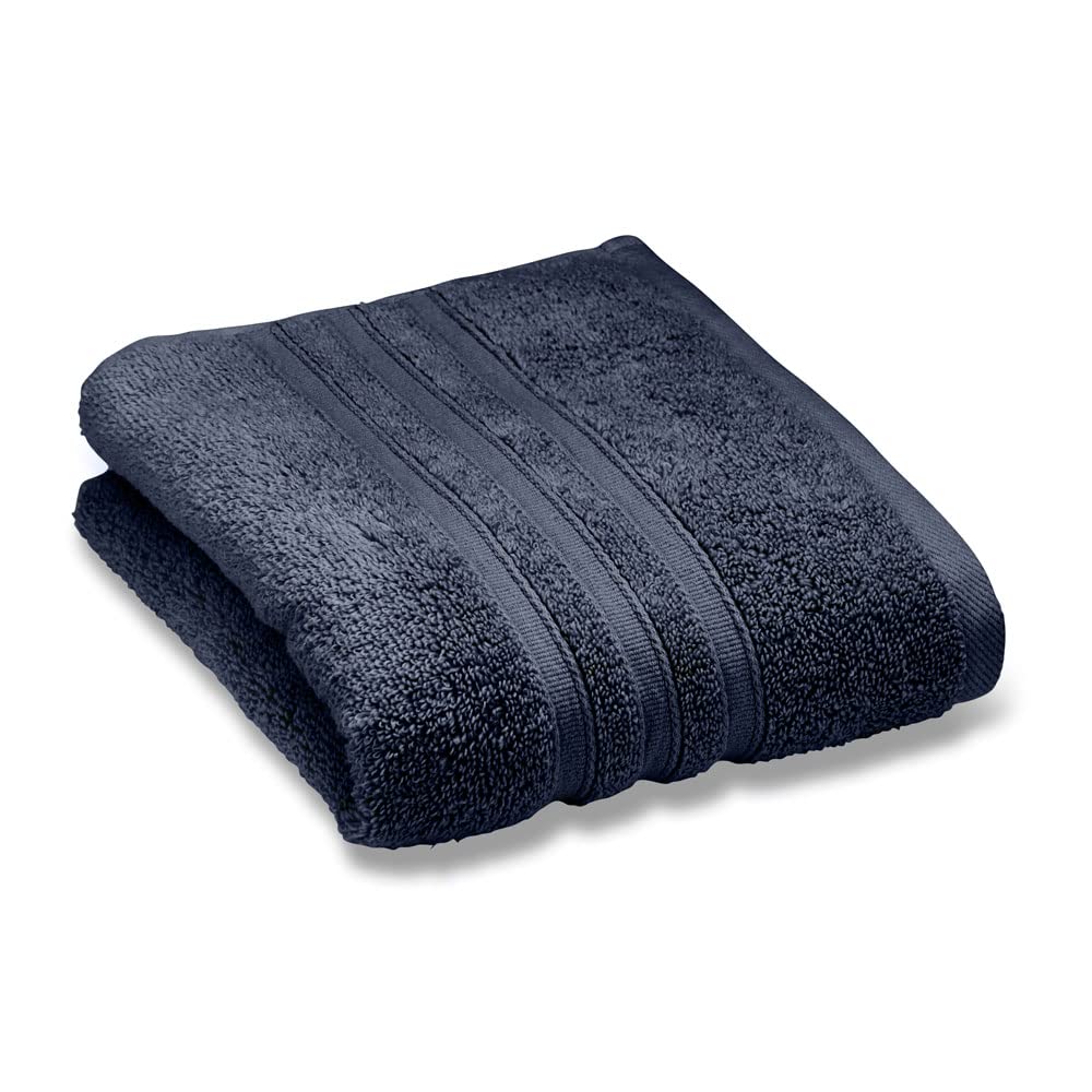 Catherine Lansfield Zero Twist Cotton 50x85cm Hand Towel Navy Blue