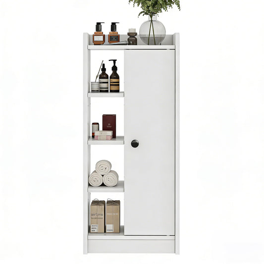 Feonase Bathroom Storage Cabinet with 4 Open Storage Unit, Slim Bathroom Storage Unit with Adjustable Shelf
