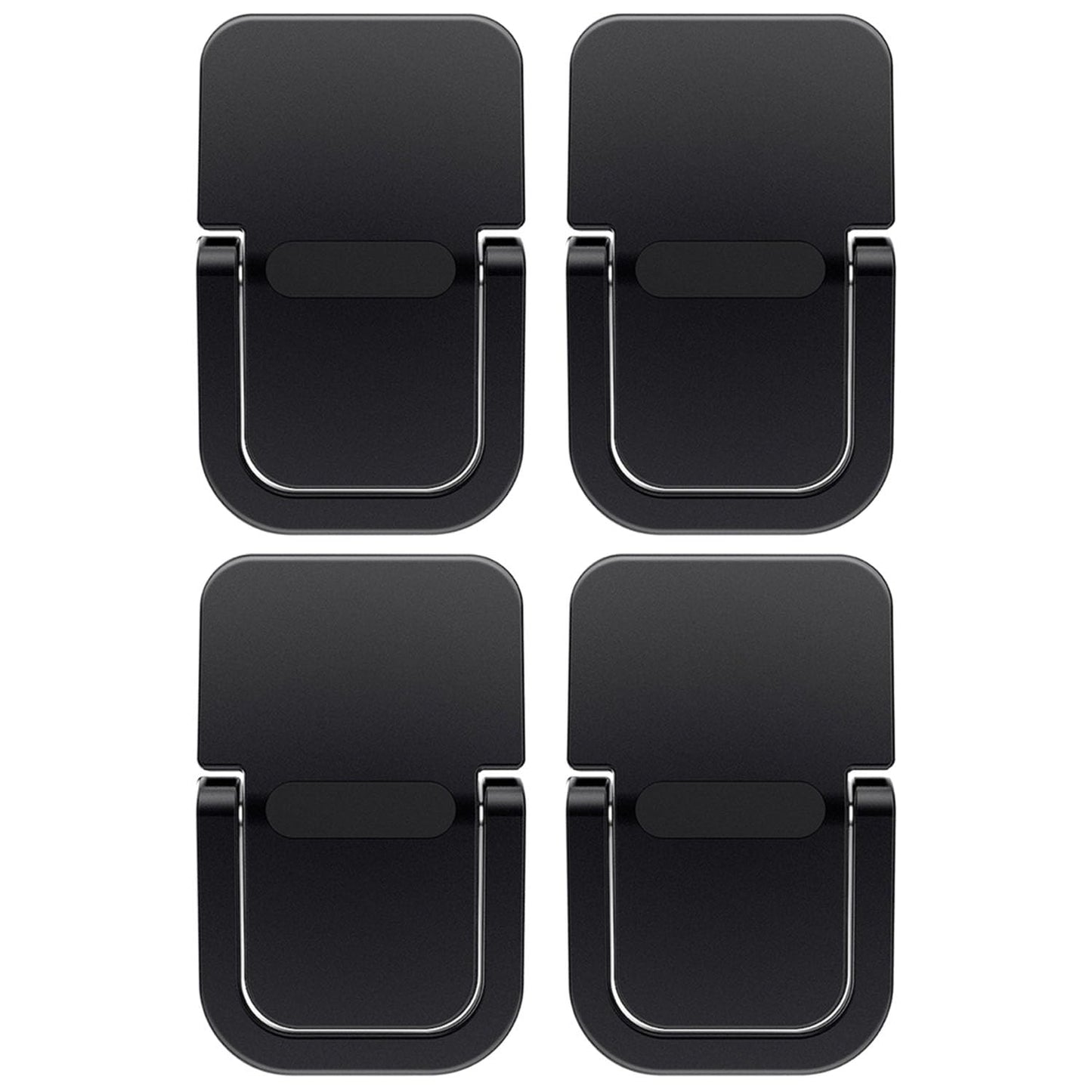 ZEACCT 4-Pack Portable Keyboard Riser, Self-Adhesive Mini Laptop Stand, Foldable & Invisible Adjustable Support for Desk or Laptop (Black)