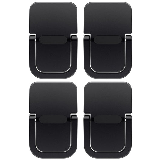 ZEACCT 4-Pack Portable Keyboard Riser, Self-Adhesive Mini Laptop Stand, Foldable & Invisible Adjustable Support for Desk or Laptop Black