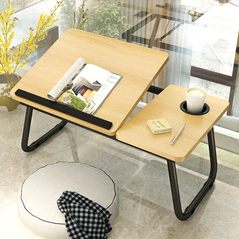Laptop Desk, Laptop Bed Table with Foldable Legs & Cup Slot, Reading Holder Notebook Stand Breakfast Bed Tray Book Holder for Sofa, Bed, Terrace