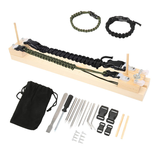 Paracord Jig, Adjustable Length Paracord Jig Bracelet Maker Wristband Maker Bracelet Maker Making Kit Wooden Paracord Bracelet Jig for Paracord