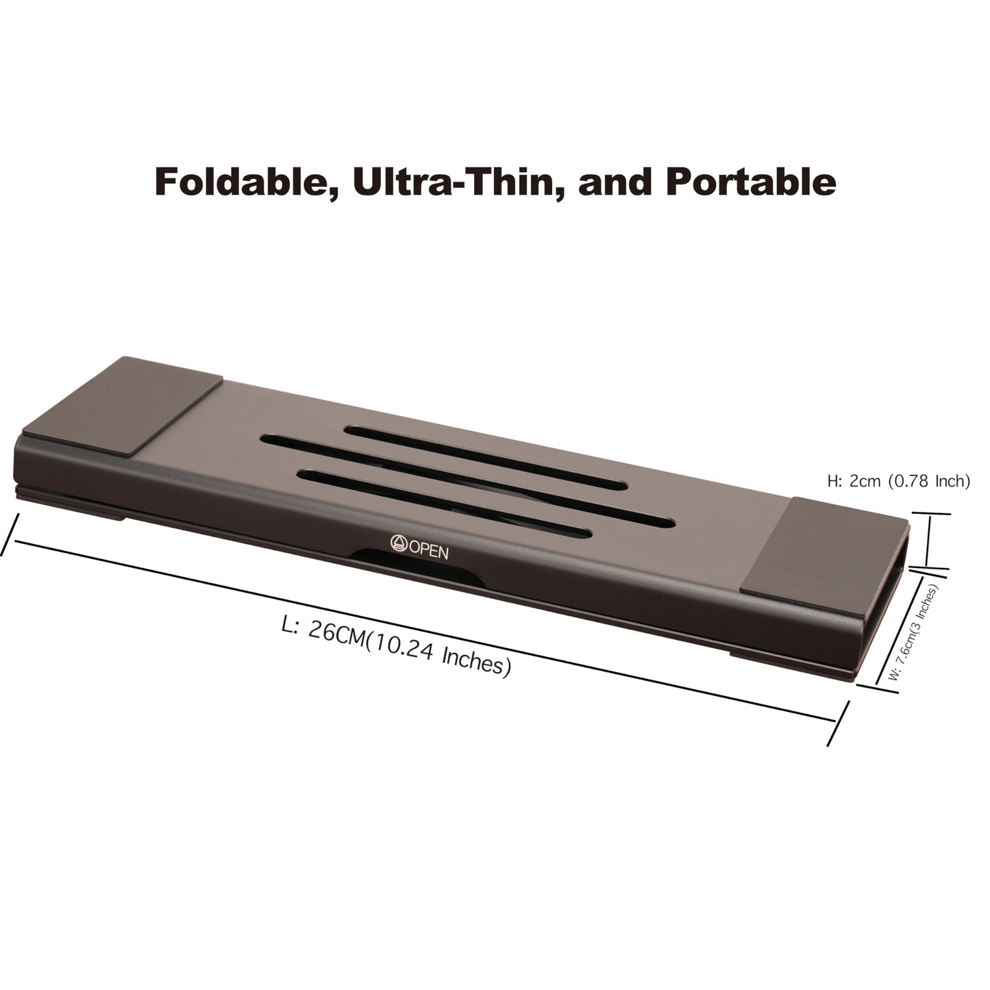 Psitek Aluminum Fold & Laptop Riser Stand 3-in-1 Adjustable, Foldable Cooling Stand with Integrated Storage Box