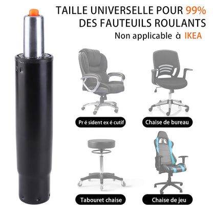Glomora Gas Lift,Steel Replacement Gas Spring Rod Chair Part 360° Rotating Explosion Proof Chair Gas Lift Cylinder for Living Room Office Black