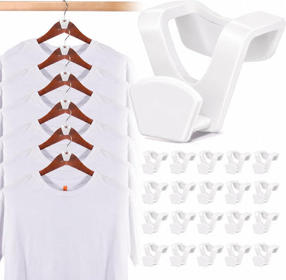 HOUSE DAY Space Saving Hangers 20 Pack, Smart Hangers for Clothes, White