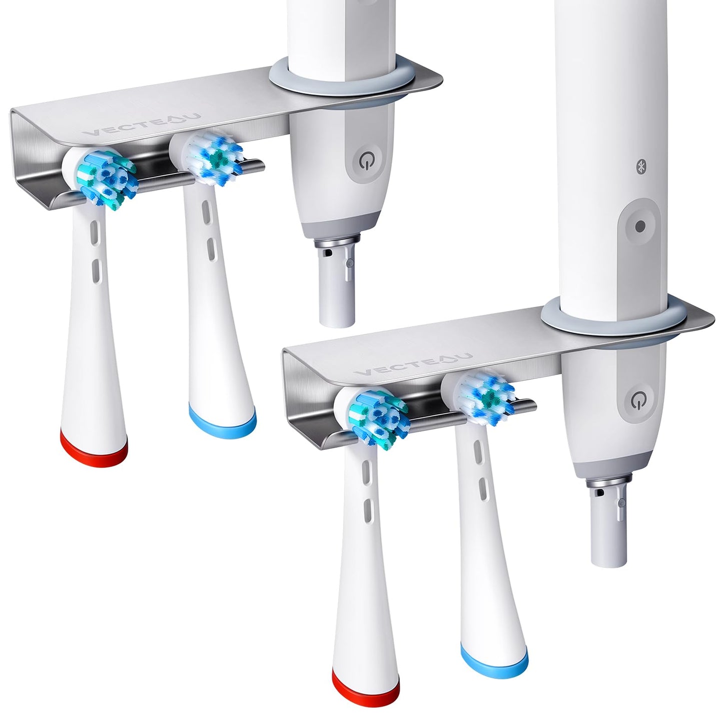 VECTEAU Toothbrush Holder Wall Mounted, Stainless Steel Electric Toothbrush Holder Compatible with Oral-B iO