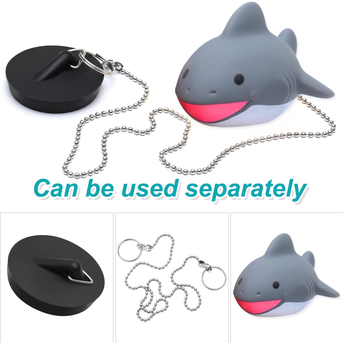 MAIXINNEW Bath Plug with Chain 45mm Cute Floating