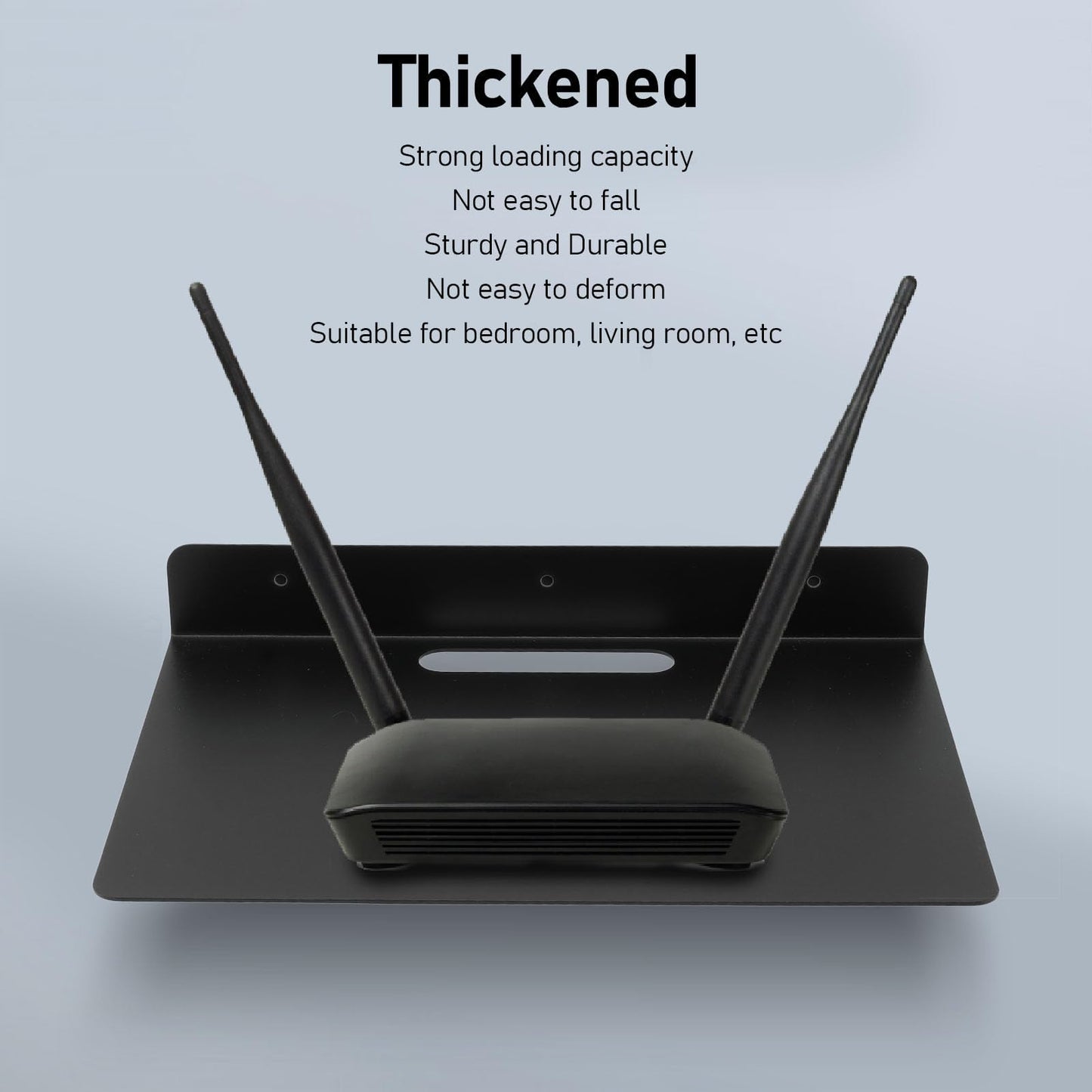 TOPINCN Floating AV Shelf Thickened Projector Router Camera Rack Mounted Box Sturdy Rack for Set Top Box Bracket Audio Visual Shelving