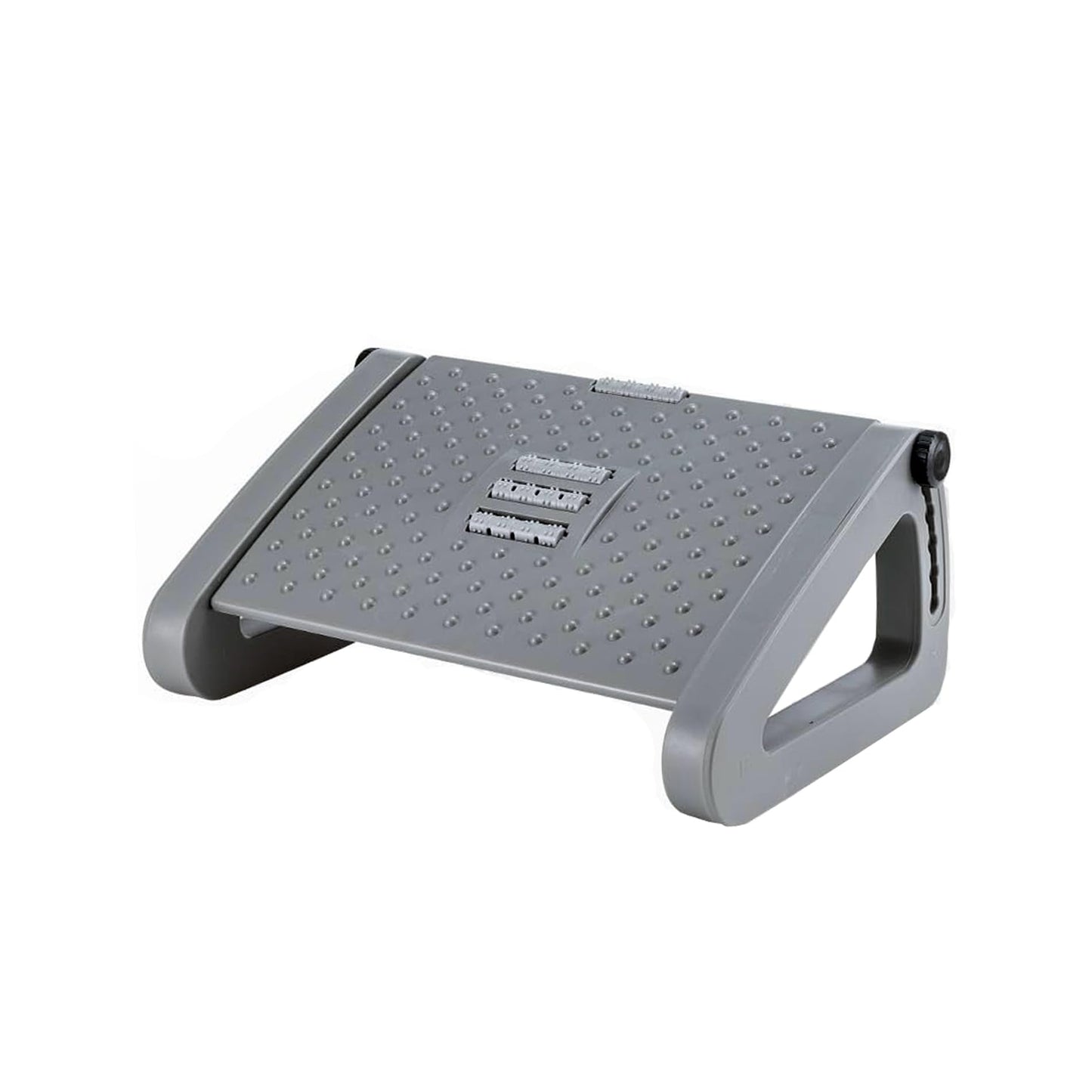 Hmseng Foot Rest Under Desk, Adjustable Height/Angle Ergonomic Foot Stool with Large Roller Massager Function