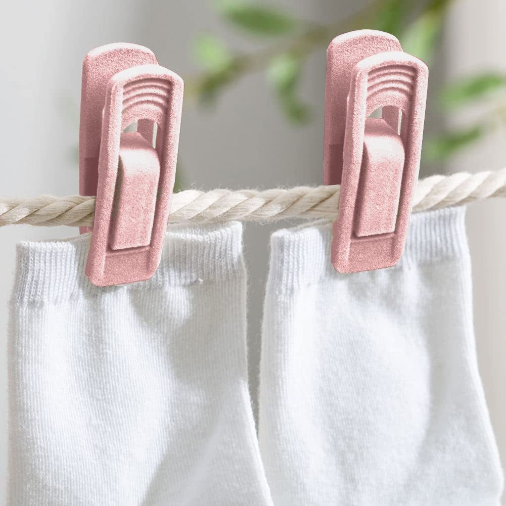Lam-lord 20 pcs Velvet Hangers Clips for Thin Velvet Hangers, Strong Finger Clip Home Drying Rack Non-Slip Removable Artificial Velvet Flocked