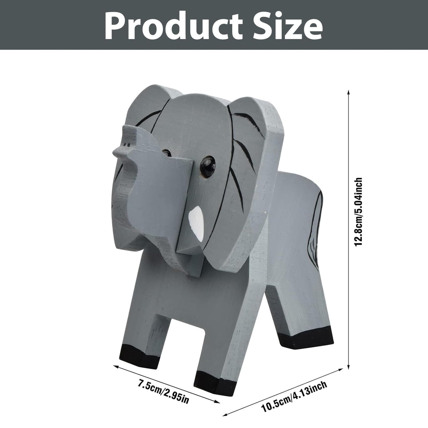 BRIOTA Elephant Shaped Glasses Holder, Animals Glasses Stand, 3D Puzzle Eye Glasses Holder Stand, Wooden Spectacle Holder