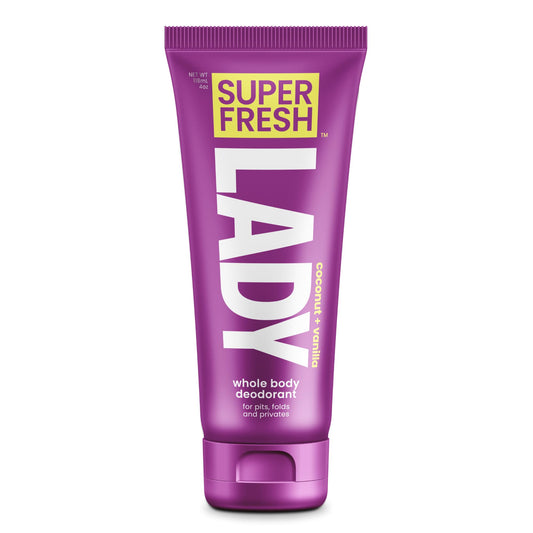 Super Fresh Lady Whole Body Deodorant For Women | For Privates, Body & Skinfolds | Stop Odor Stay Fresh | Aluminum Free Feminine Hygiene | Coconut +