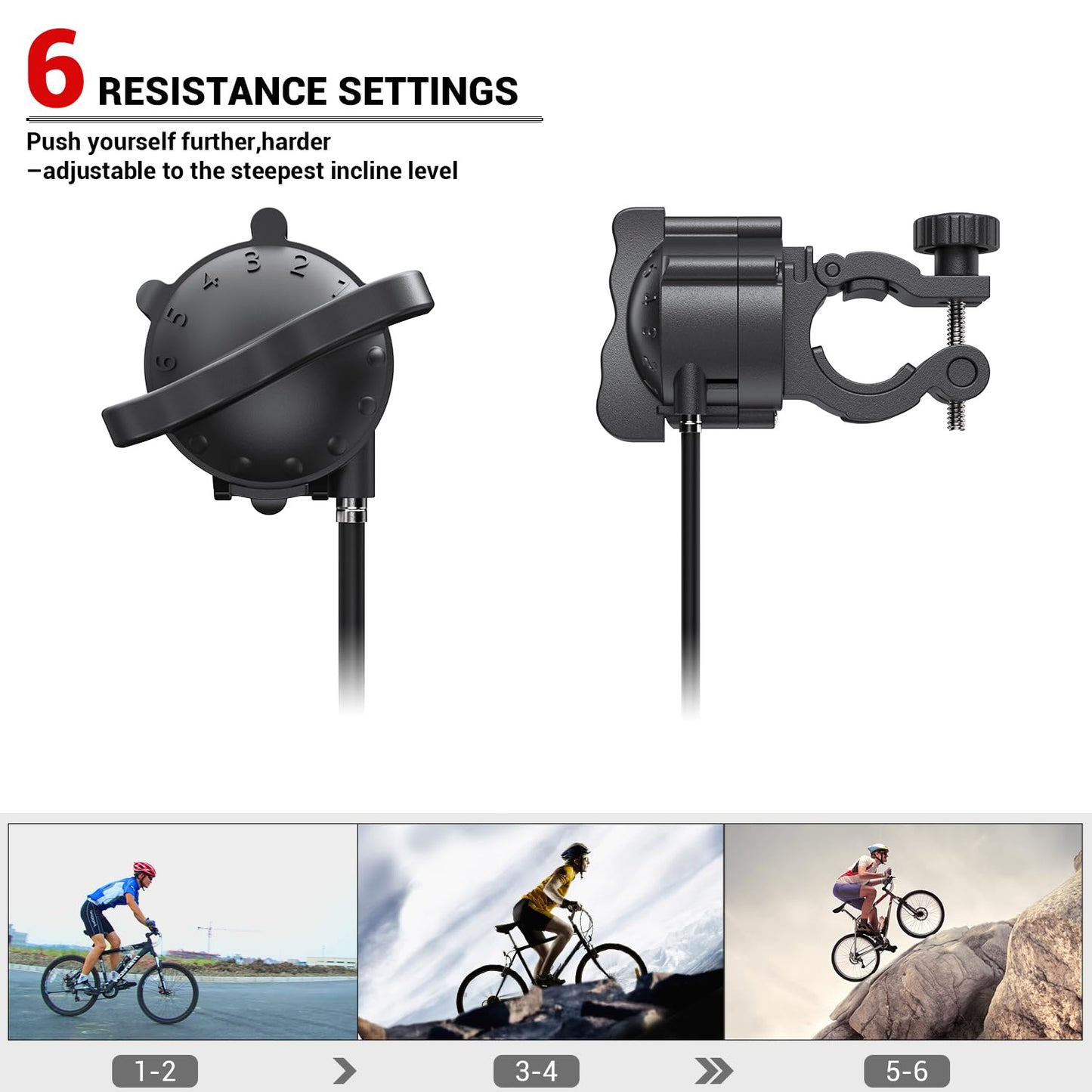 Sportneer Turbo Trainer, Bike Trainer Stand Steel Bicycle Exercise Magnetic Stand with Noise Reduction Wheel for Indoor Trainer