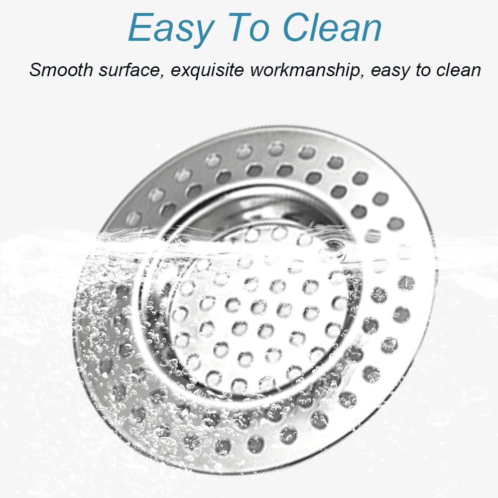 Stainless Steel Sink Filter, 4PCS Sink Strainer, Drain Filters, Kitchen Sink Strainer Plug,Shower Drain Filters, Hair Filters, Drain Protectors