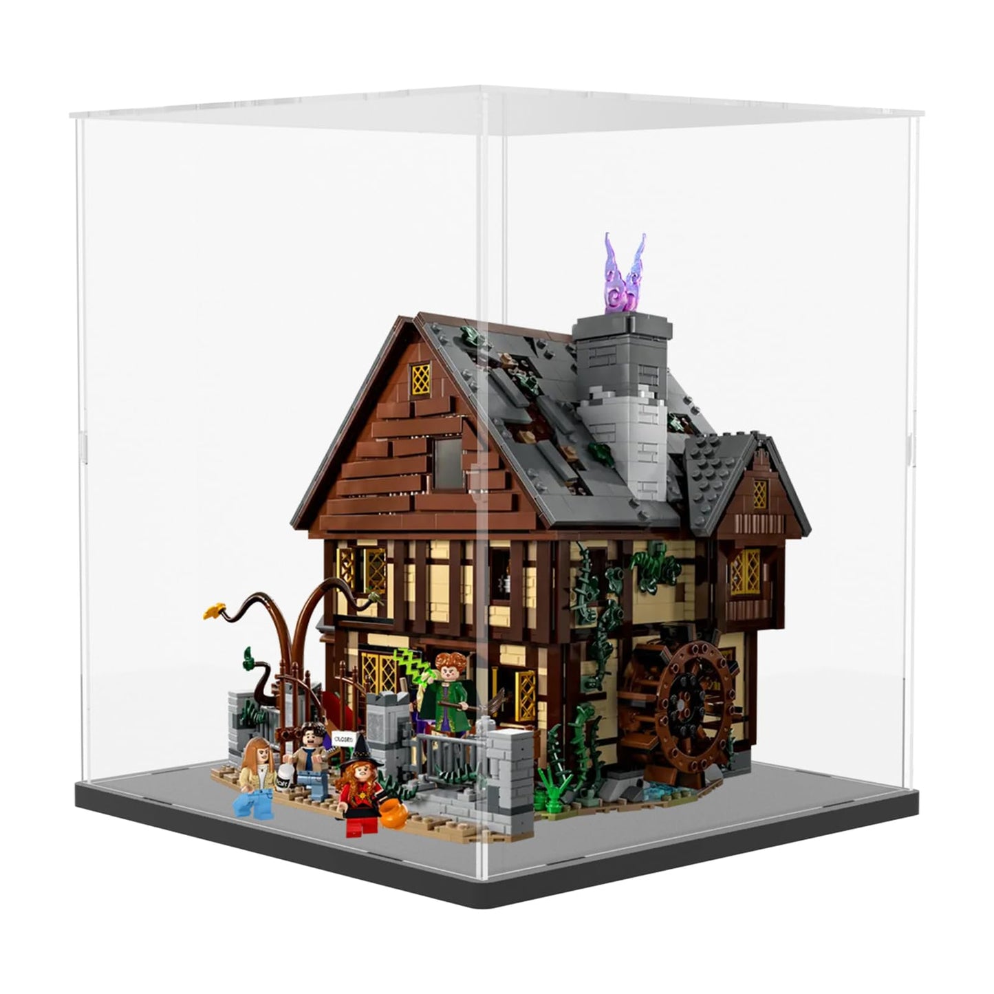 Nynelly Acrylic Display Case for Lego Modular Buildings for Models Figures - Assemble Dustproof Thickened Clear Display Box Cabinet
