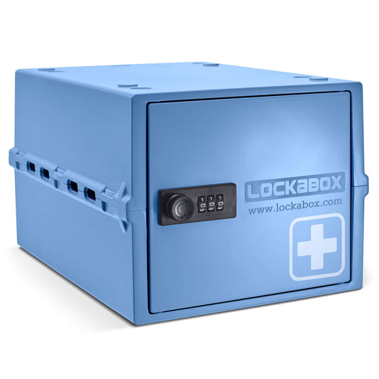 Lockabox One? | Premium Lockable Medicine Box (10L) | Lightweight & Hygienic Medicine Lock Box | Made In Britain | External Size 31 x 21 x 17 cm (Medi