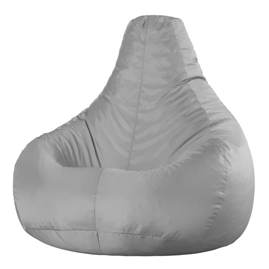 Bean Bag Bazaar Recliner Gaming Bean Bag Chair, Grey, Indoor Outdoor Water Resistant Fabric, Large Beanbag with Filling Included, Gaming Chair,
