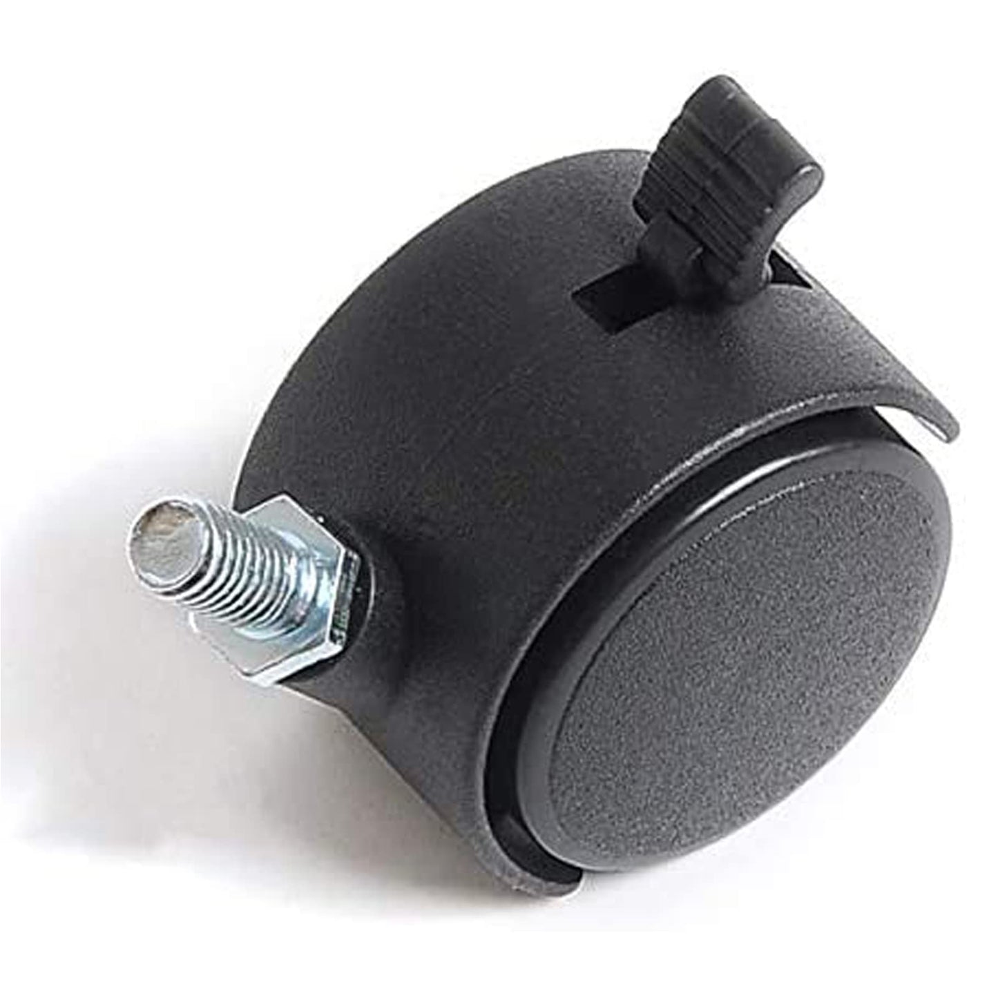GOZOLA 4 Pack 50mm/2 Inch Nylon Plastic Replacement Caster Swivel Furniture Wheels Floor Protecting Office Chair Swivel Caster Threaded Stem 5/16"