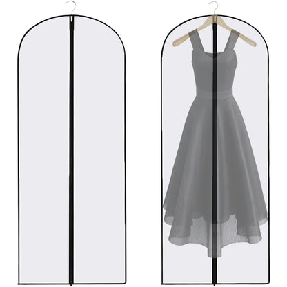 Dress Bags Covers long,2 PCS Dress Covers Garment bags Full Length,Garment Covers Translucent with Zip Waterproof Dustproof Long Dress Bags Covers