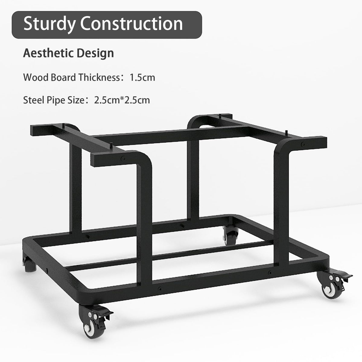 PUNCIA 2-Tier Laser Printer Stand with Storage Shelf Movable Copier Stand