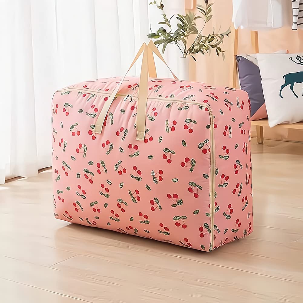 GRSTREE 84L Large Moving Storage Bag With Zips - Bags for Moving House -Bedding Underbed Storage Bag - Big Storage Bag for Duvet, Laundry