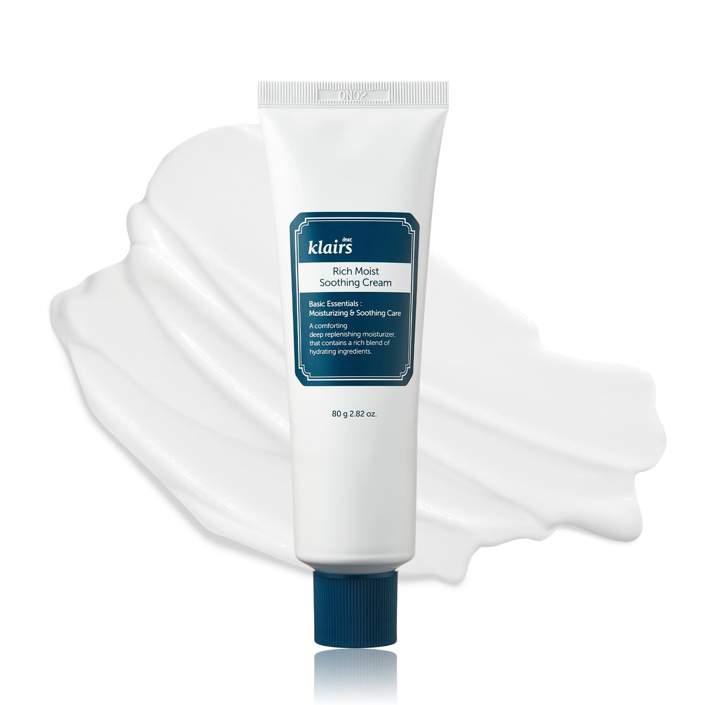 DearKlairs Rich Moist Soothing Cream 80ml, Sensitive Skin, Hypoallergenic, Centella Asiatica, Ceremide, Moisturizer, Full Hydration, Non-sticky