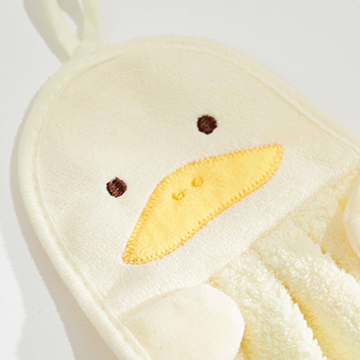 JinliangGuo 2Pcs Comfortable Animals Hand Towels Breathable Hanging Hand Towels Soft Coral Absorbent Washcloth for Kitchen and Bathroom (Yellow Gray)