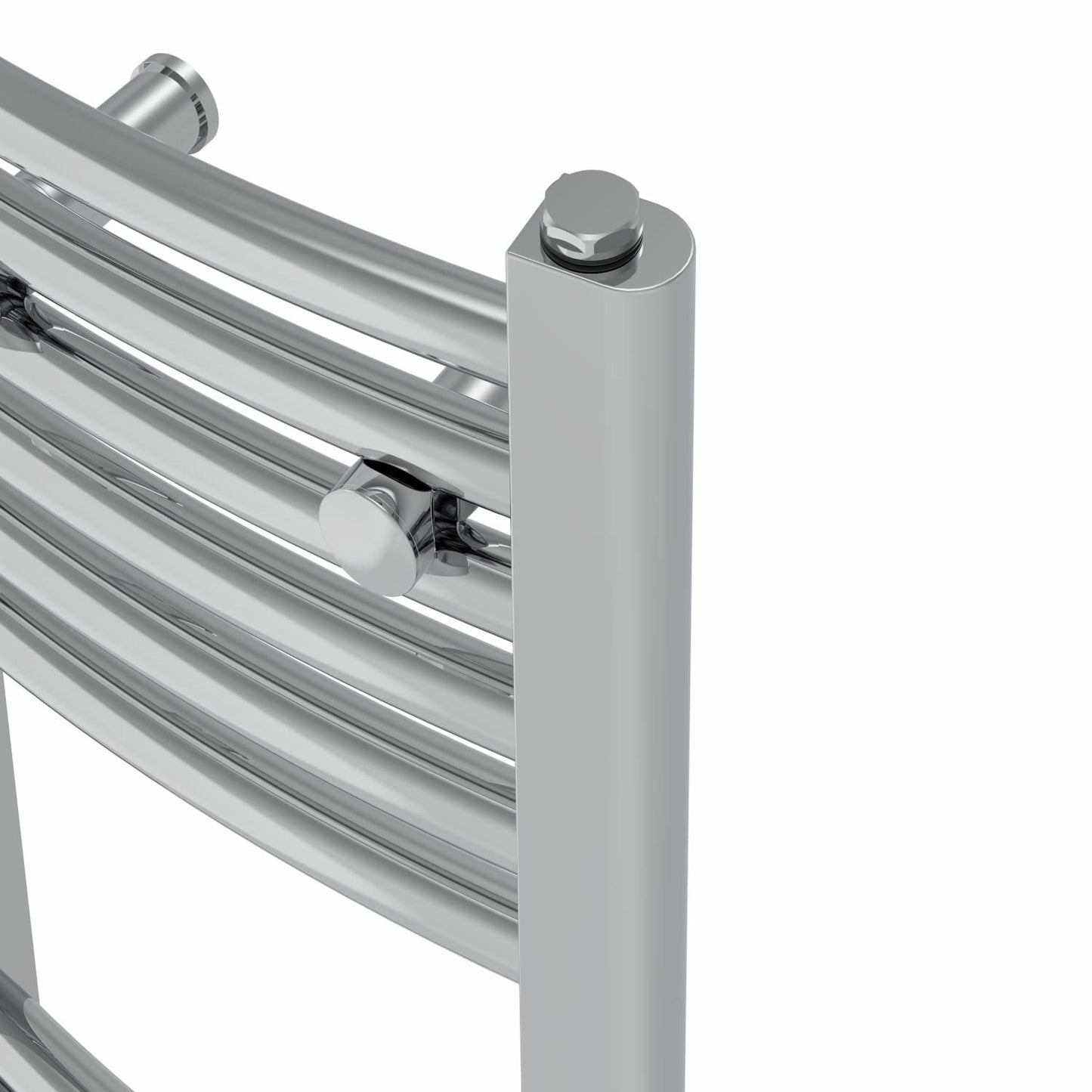 Warmehaus Curved Heated Towel Rail Radiator Ladder Chrome 1800x300mm