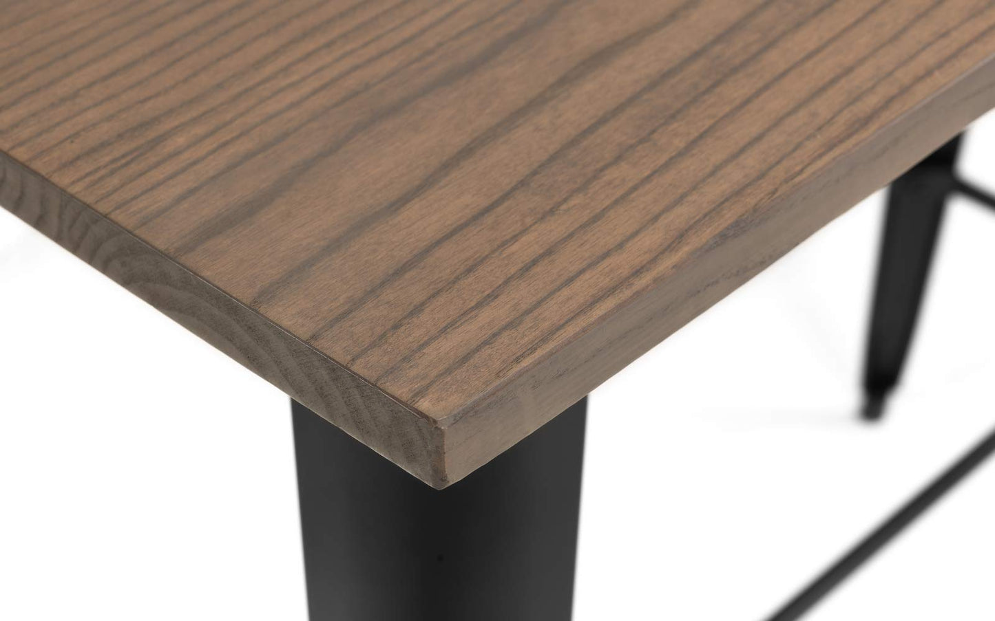 Julian Bowen Grafton Bar Table for 2-4, Solid Elm - H105 x W120 x D60cm