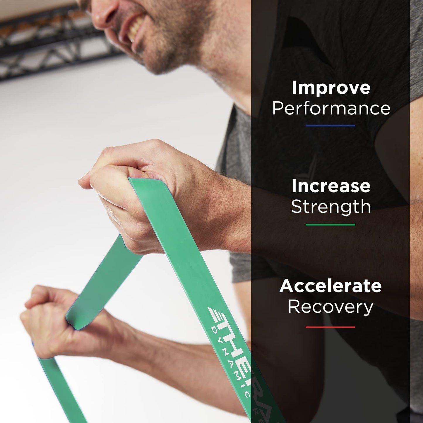 Theraband High Resistance Bands, Set of 2 Elastic Super Bands for Improving Flexibility, Injury Rehab, & Full Body Workouts, Heavy Duty Stretch Bands