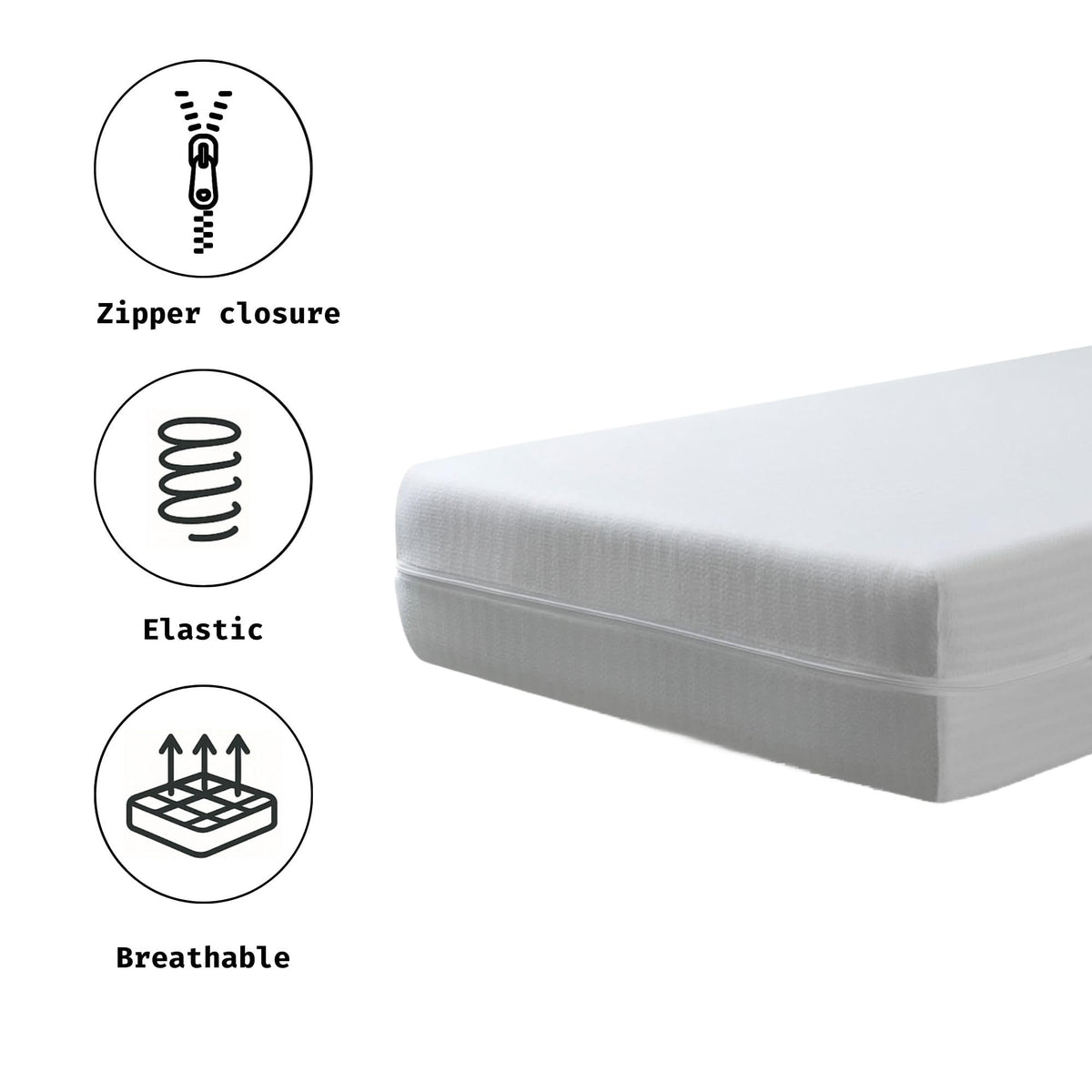 Tural Mattress Encasement 180x190/200cm Super King Size Extra Elastic Resistant Zipped