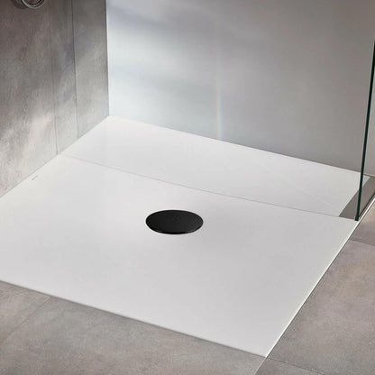 CLKE Shower Drain Cover Black Drain Cover Bathroom Drain Cover Odor and Clog Proof Removable Shower Drain 95mm/115mm