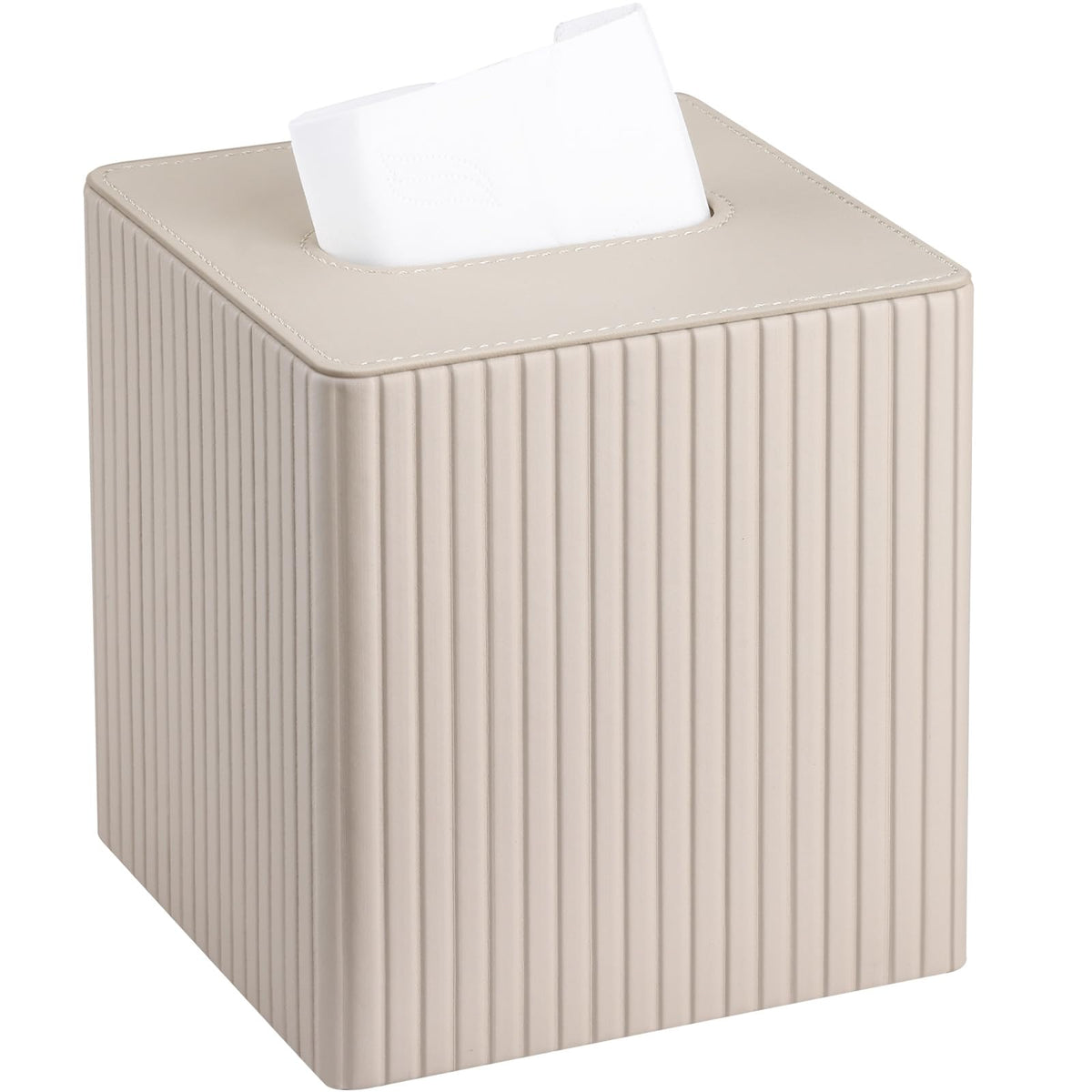 KINGFOM Tissue Box Holder Cube, Modern Square Tissue Box Cover for Living Room Bedroom Bathroom