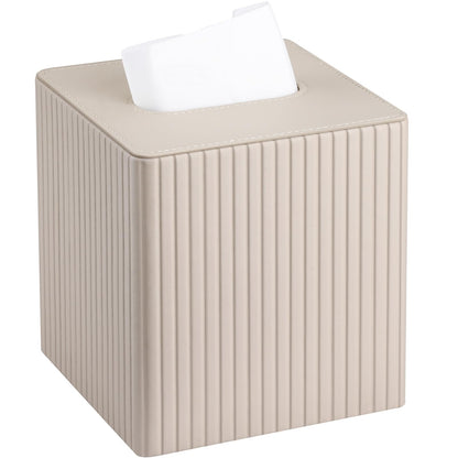 KINGFOM Tissue Box Holder Cube, Modern Square Tissue Box Cover for Living Room Bedroom Bathroom