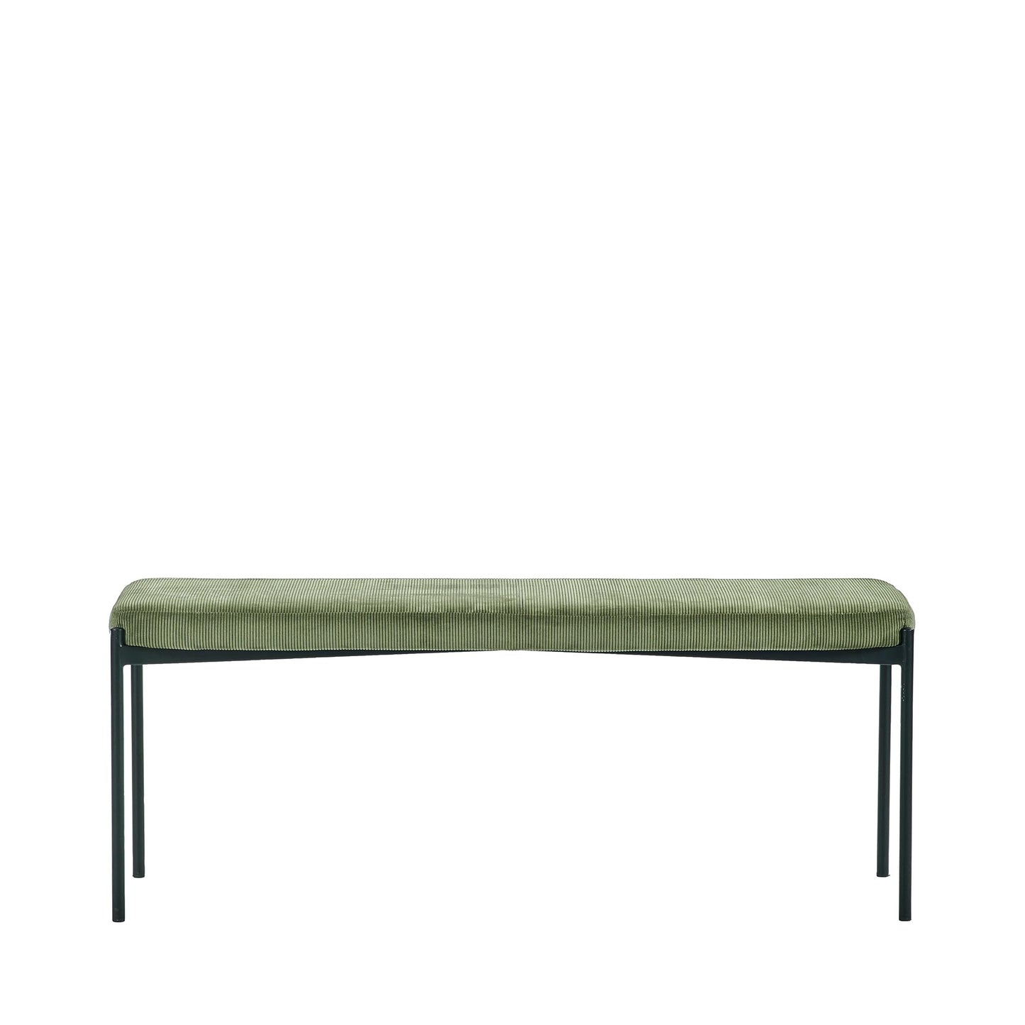 Julian Bowen Leonie Dining Bench for 2, Corduroy, Green - H47.5 x W120cm