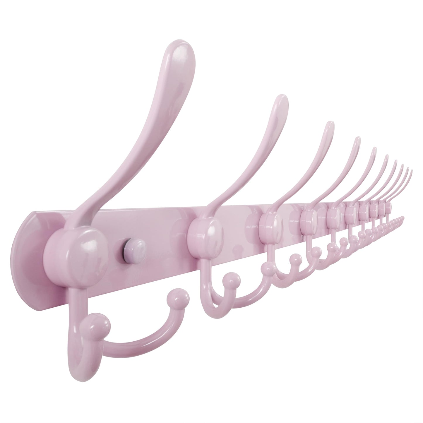 Dseap Coat Rack Wall Mount - 96cm Long 10-Tri-Hooks Heavy Duty Coat Hanger Rail Wall Hooks for Hanging Coats Hats Clothing Clothes Purse Mudroom