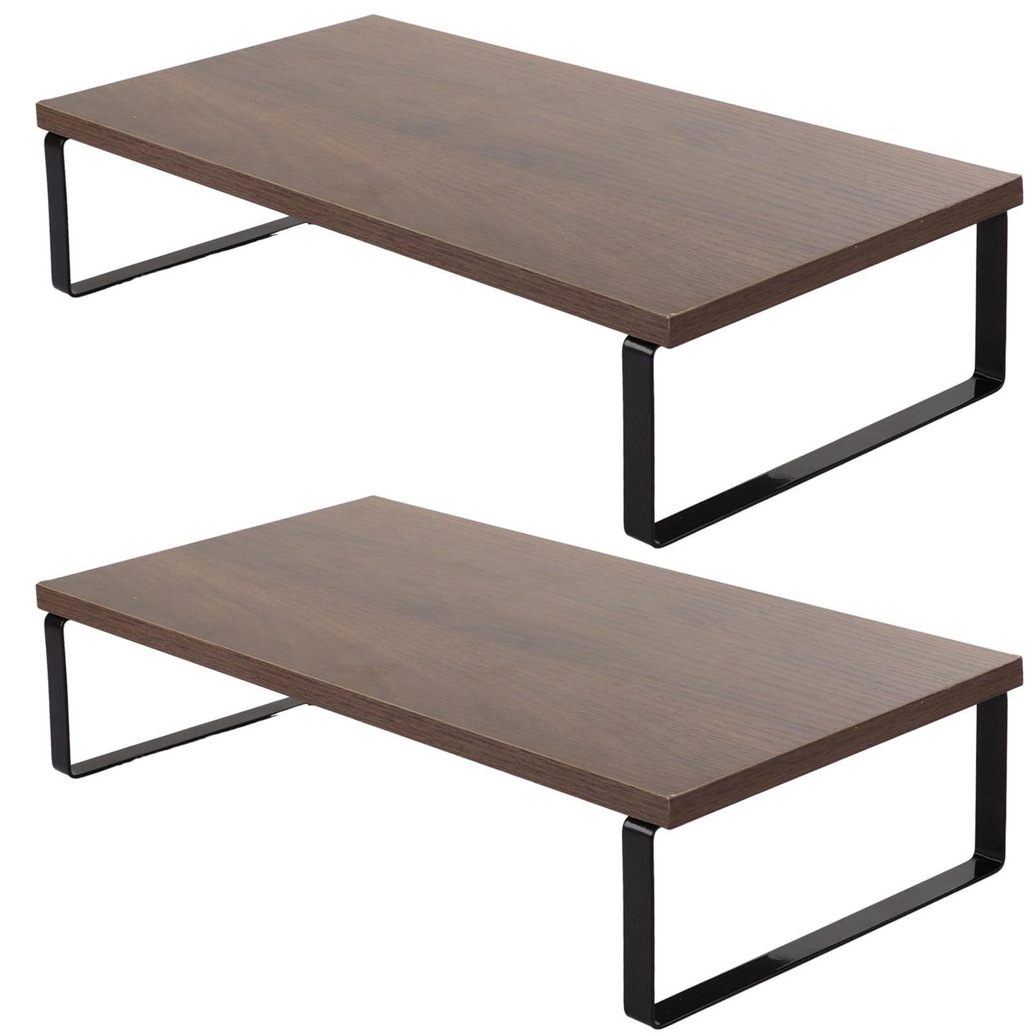 LOPYXBR 2Packs Monitor Stand Holder 40 x 20 x 8 cm Wooden Monitor Riser for Desks