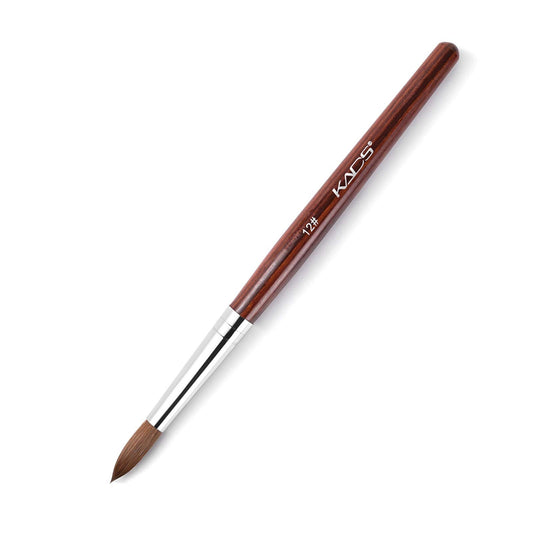 KADS Kolinsky Sable Acrylic Nail Art Brush Red Wood Pen Nail Brush for Nail Art Manicure Tool (12#)