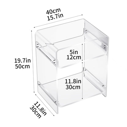 solaround Acrylic Side Table, 40 x 30 x 50 cm, Clear