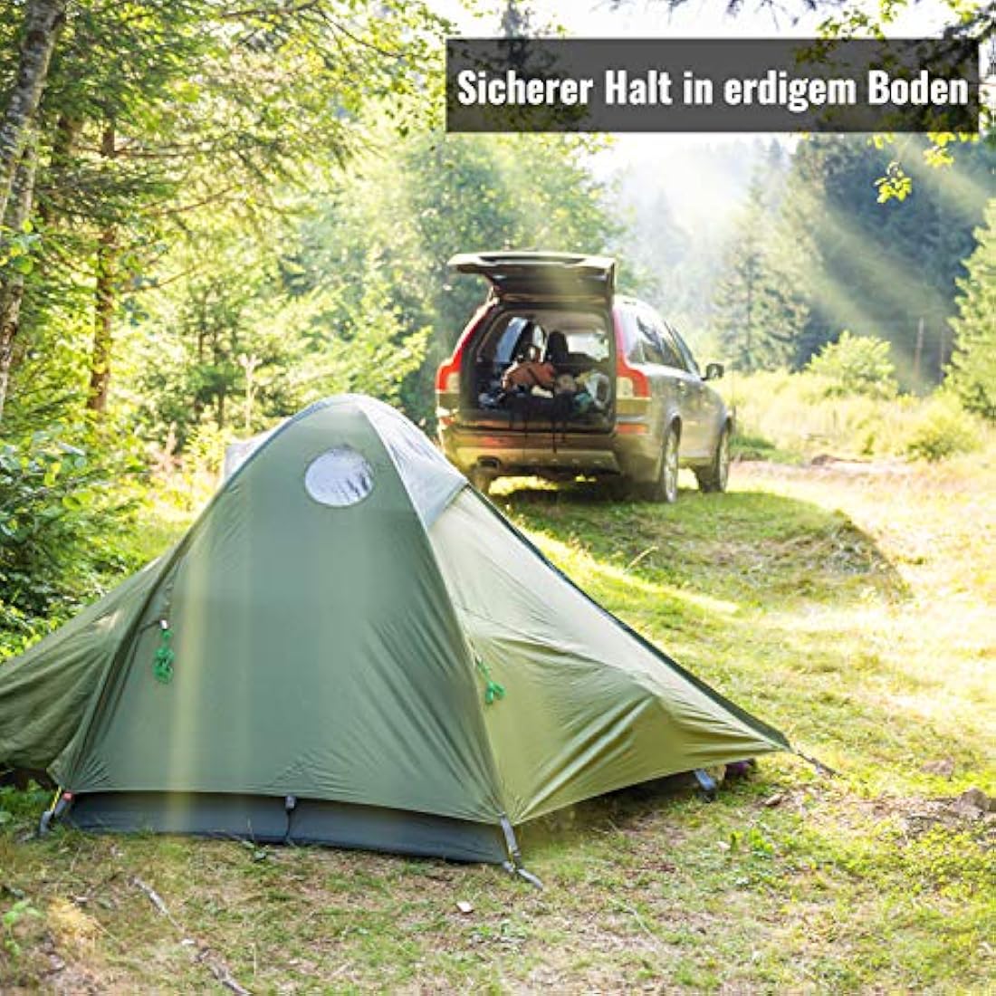 Balinco 12x tent pegs - length: 30 cm, width: 2.5 cm - T-profile | pegs | ground pegs | ground anchor made of galvanised steel for fastening & fixing (12)