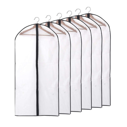 Niviy Dress Bag for Hanging Clothes, 60 x 140 cm Clear Dress Cover with Zip, Waterproof Dustproof PEVA Clothes Storage Bag for Dresses, Coats