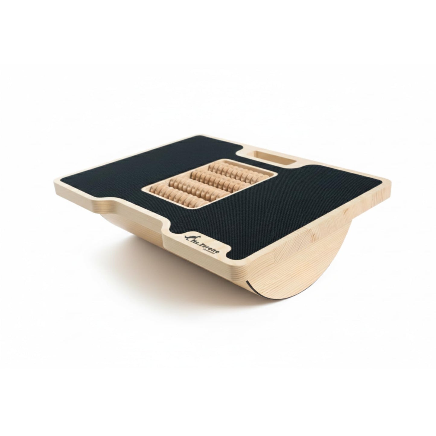 MSZERONE Ergonomic Desk Foot Rest with Soft Swinging Reflexological Massage Surface Solid Pine Wood Foldable and Portable Stylish Design Ideal for