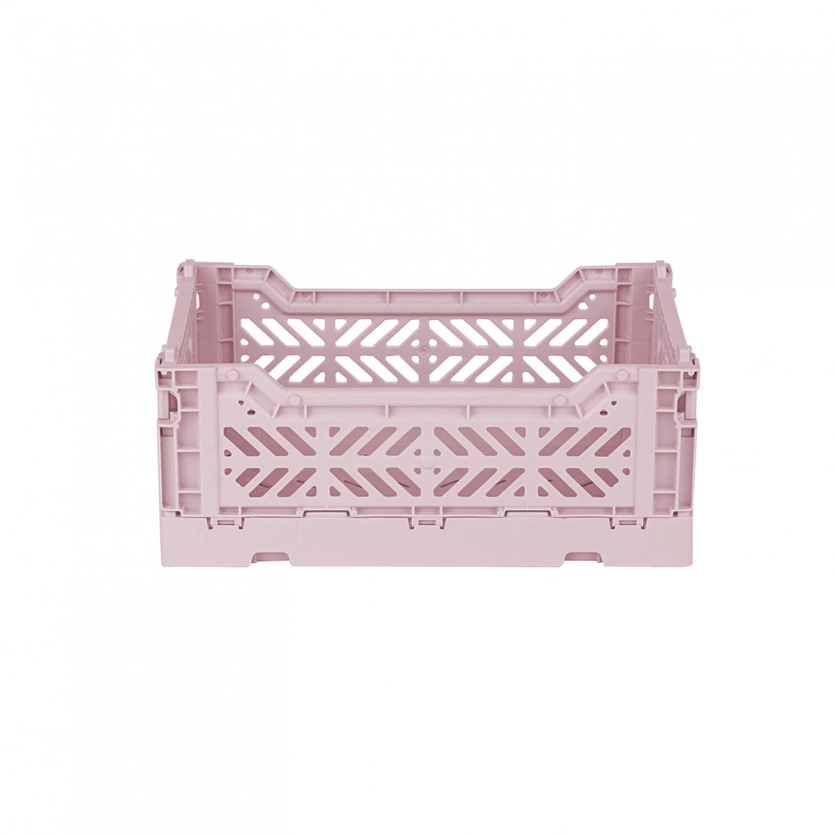 AYKASA Folding Crate, Sturdy Folding Box, Plastic, Stackable, Cherry Blossom, Mini 27 x 17 x 11 cm