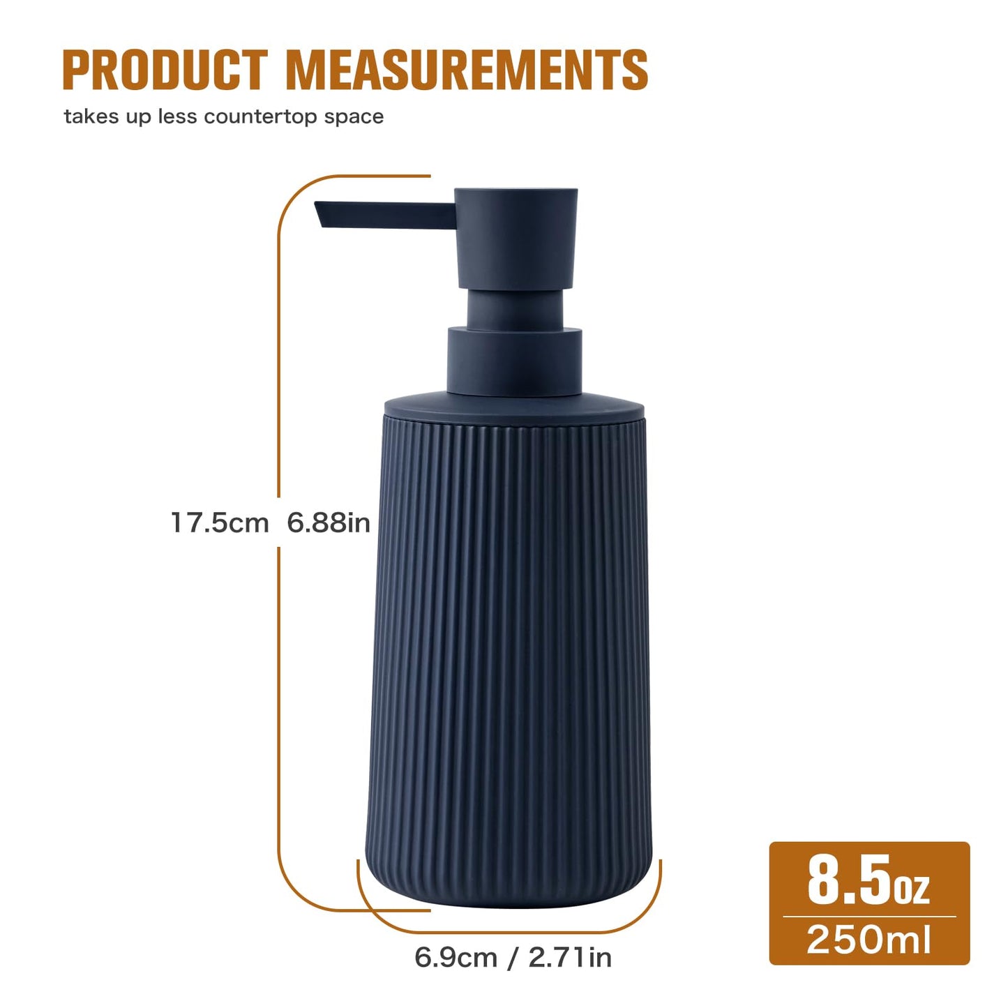 Hand Soap Dispenser Bathroom Blue Soap Dispenser Kitchen Sink 2 Pieces